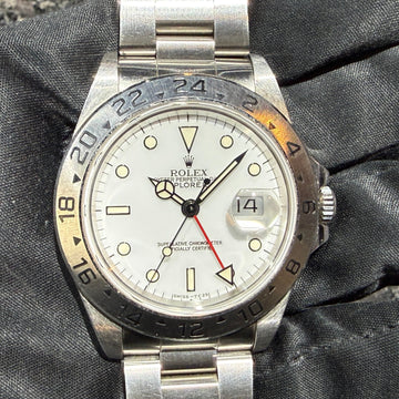 第２２５７回【COMING SOON!!】レモンイエローの焼けが魅力！！ロレックス エクスプローラーII 16570 白文字 S6番 優良個体のご紹介！！