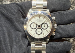 No. 2480 - Recommended El Primero Early Model! 200 units/4 lines! Daytona 16520 White Dial L3 MK2 All Tritium, a good example!