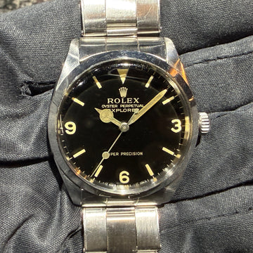 第２２７１回～【COMING SOON!!】トップコンディションのダイヤルが魅力！ロレックス ボーイズ エクスプローラー！5500 ダブルT＜25 65年 漆黒ミラーのご紹介！