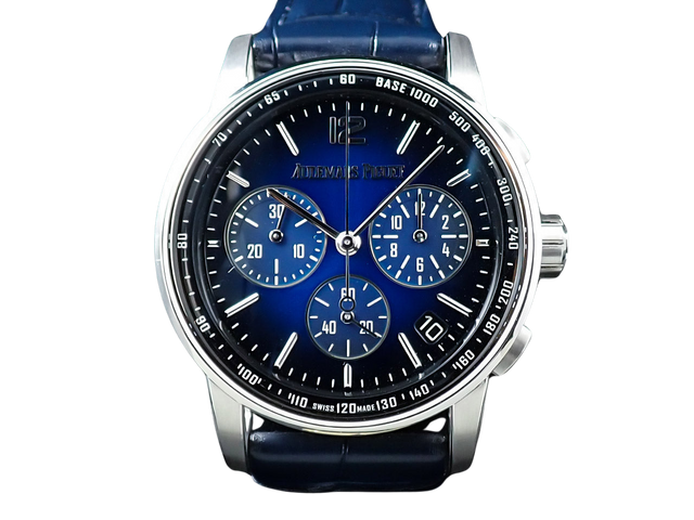 オーデマピゲ CODE 11.59 バイ オーデマ ピゲ クロノグラフ Ref.26393BC.OO.A002KB.01 スモークブルー
