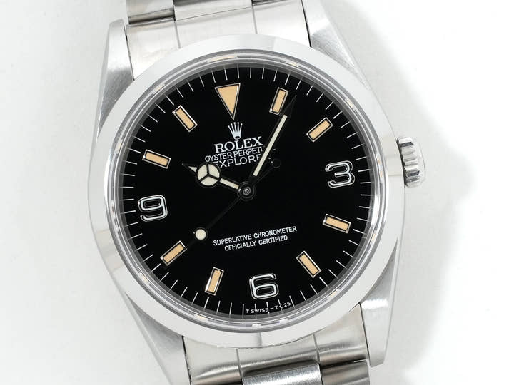 ロレックス エクスプローラーI Ref.14270 ステンレススチール ブラック文字盤 オイスターブレスレット 中古 oc3egh3q