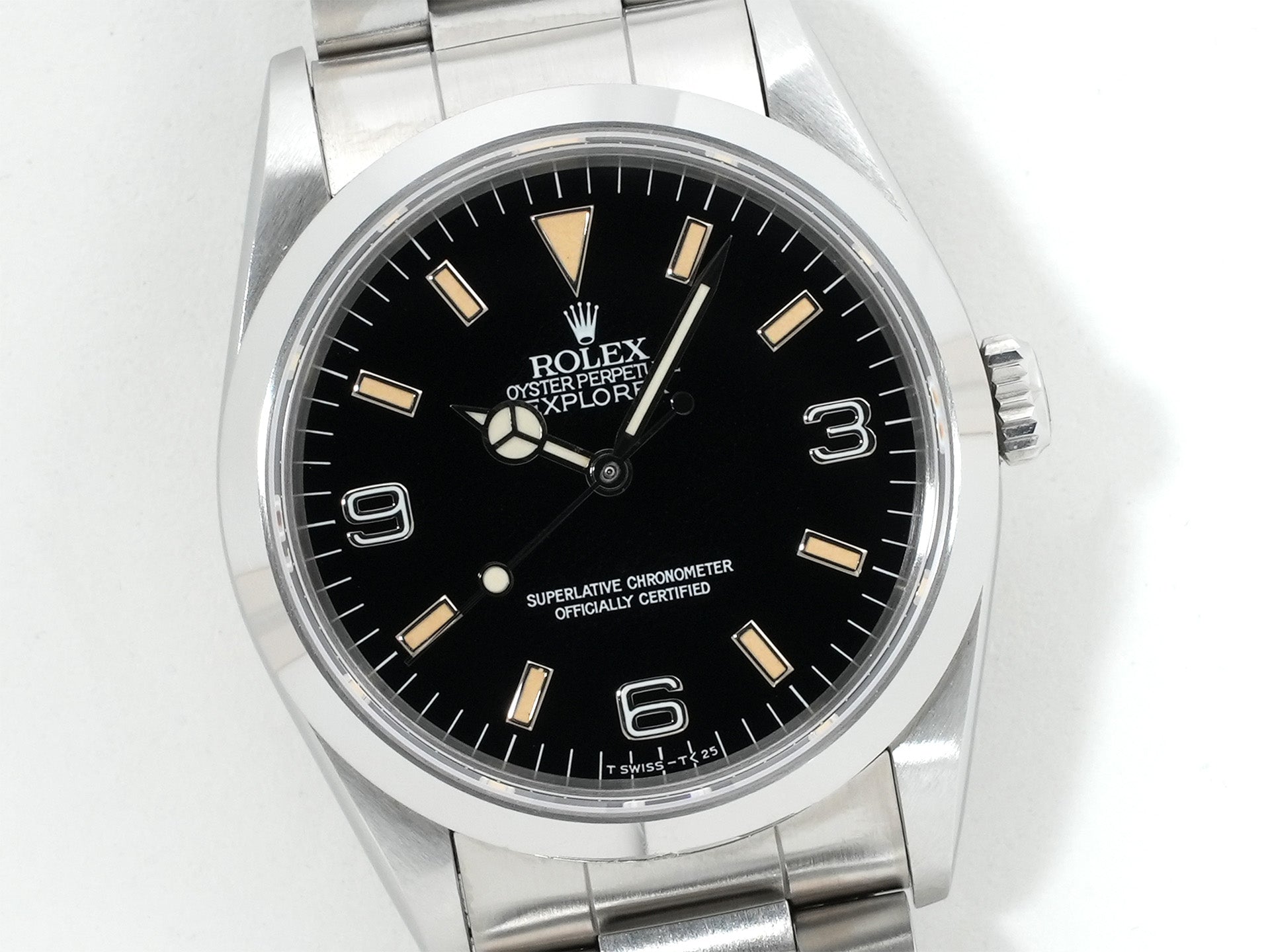 ロレックス エクスプローラーI Ref.14270 ステンレススチール ブラック文字盤 オイスターブレスレット 中古 oc3egh3q