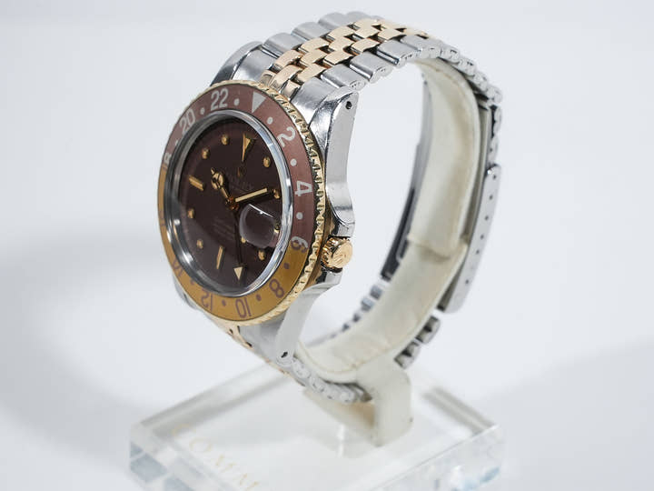 ロレックス GMTマスター Ref.1675/3 ステンレススチール/イエローゴールド ブラウン文字盤 ジュビリーブレスレット