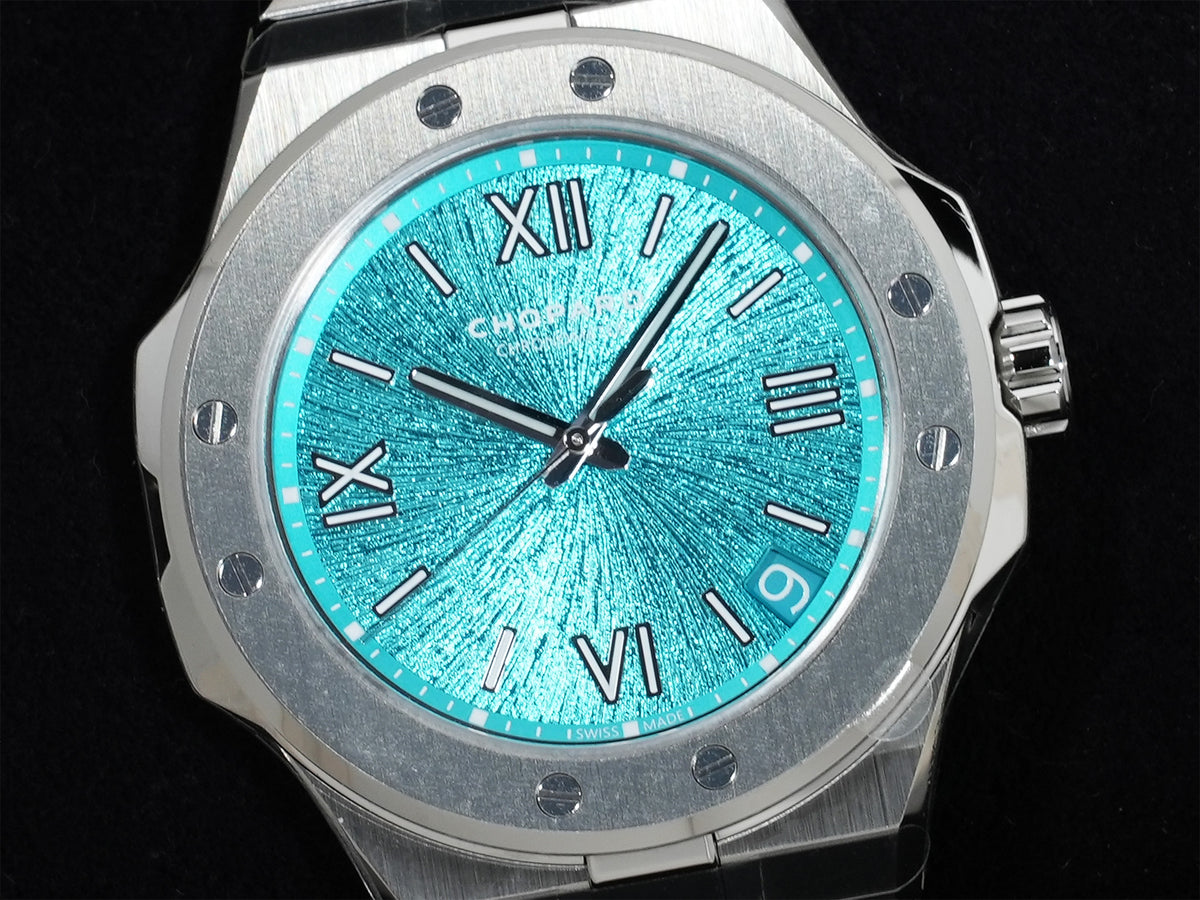ショパール アルパインイーグル Ref.298600-3016 ステンレススチール マリタイムブルー文字盤 未使用 4yoivwng