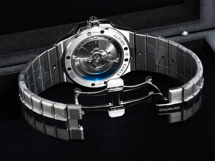 ショパール アルパインイーグル Ref.298600-3016 ステンレススチール マリタイムブルー文字盤 未使用 4yoivwng