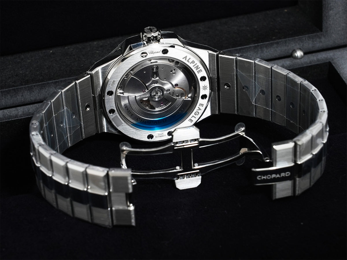 ショパール アルパインイーグル Ref.298600-3016 ステンレススチール マリタイムブルー文字盤 未使用 4yoivwng