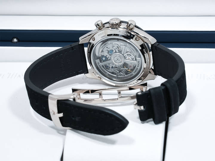 ゼニス クロノマスター スポーツ ヨシダ スペシャル エディション Ref.65.3104.3600/52.C920 ホワイトゴールド アクアブルー文字盤 美品 xfb4sfnr