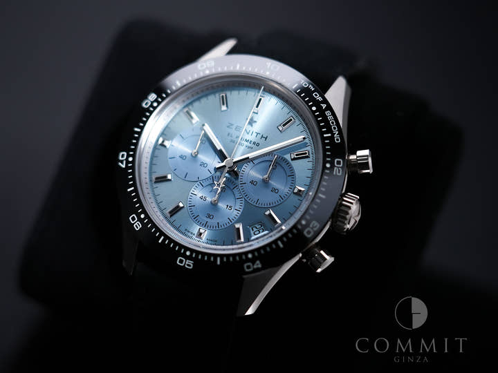 ゼニス クロノマスター スポーツ ヨシダ スペシャル エディション Ref.65.3104.3600/52.C920 ホワイトゴールド アクアブルー文字盤 美品 xfb4sfnr