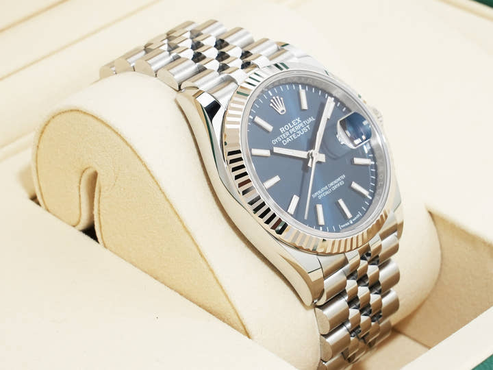 Rolex Datejust 36 Ref. 126234 Stainless Steel/White Gold, Bright Blue Dial, Jubilee Bracelet, Excellent Condition c8n2piut