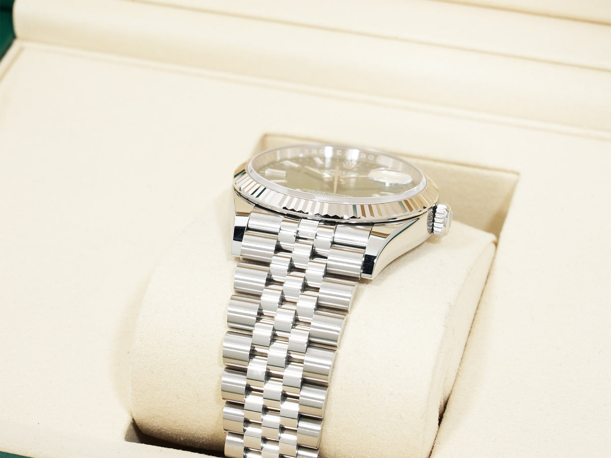 Rolex Datejust 36 Ref.126234 Stainless Steel/White Gold Mint Green Dial Jubilee Bracelet, Beautiful Pre-owned Condition zfxebvsp