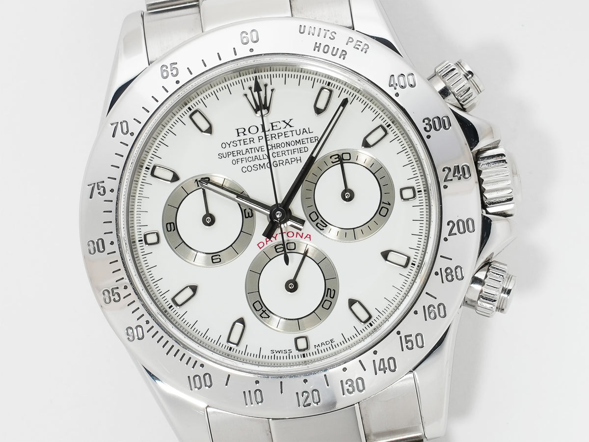 Rolex Daytona Ref. 116520 Stainless Steel Ivory Dial Pre-owned xupstm62