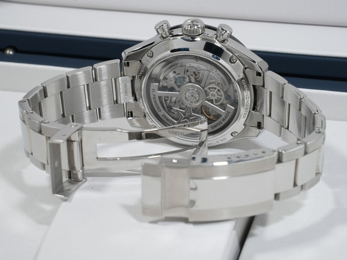 ゼニス クロノマスター スポーツ ヨシダ スペシャル エディション Ref.03.3105.3600/52.M3100 ステンレススチール アクアブルー文字盤 美中古 m7626ou7