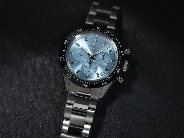 ゼニス クロノマスター スポーツ ヨシダ スペシャル エディション Ref.03.3105.3600/52.M3100 ステンレススチール アクアブルー文字盤 美中古 m7626ou7
