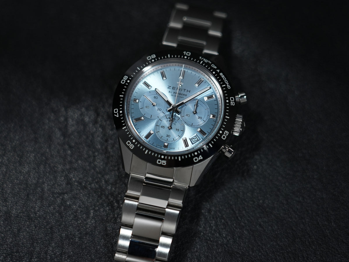 ゼニス クロノマスター スポーツ ヨシダ スペシャル エディション Ref.03.3105.3600/52.M3100 ステンレススチール アクアブルー文字盤 美中古 m7626ou7