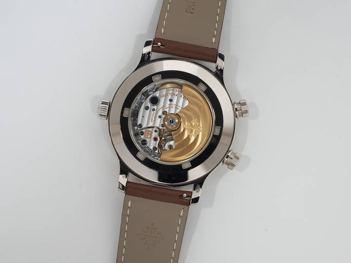 パテックフィリップ カラトラバ パイロット トラベルタイム Ref.5524G-001 ホワイトゴールド ブルー文字盤 中古 kawr32eq