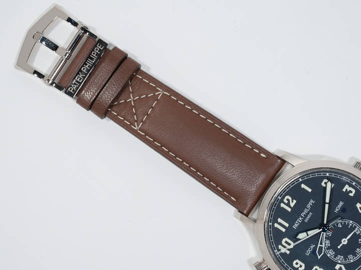 パテックフィリップ カラトラバ パイロット トラベルタイム Ref.5524G-001 ホワイトゴールド ブルー文字盤 中古 kawr32eq