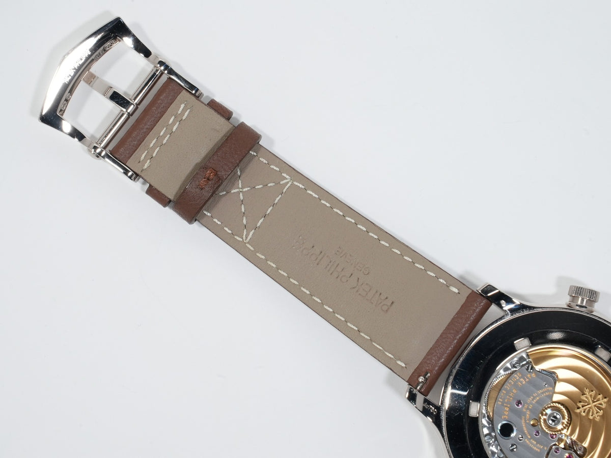 パテックフィリップ カラトラバ パイロット トラベルタイム Ref.5524G-001 ホワイトゴールド ブルー文字盤 中古 kawr32eq