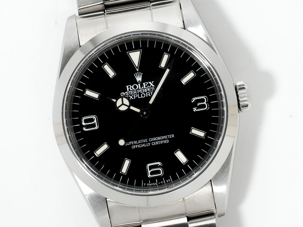 ロレックス エクスプローラーI Ref.14270 ステンレススチール ブラック文字盤 オイスターブレスレット 中古 3knr9iwq