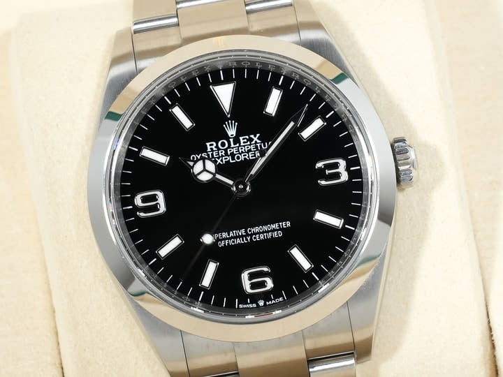 ロレックス エクスプローラー36 Ref.124270 ステンレススチール ブラック文字盤 オイスターブレスレット 美中古 xqwed8mk