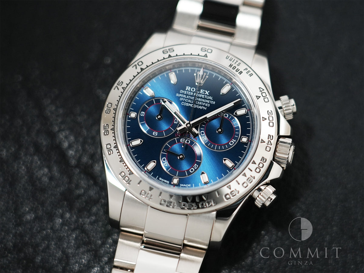 ロレックス デイトナ Ref.116509 ホワイトゴールド ブルー文字盤 美品 cnm26rro
