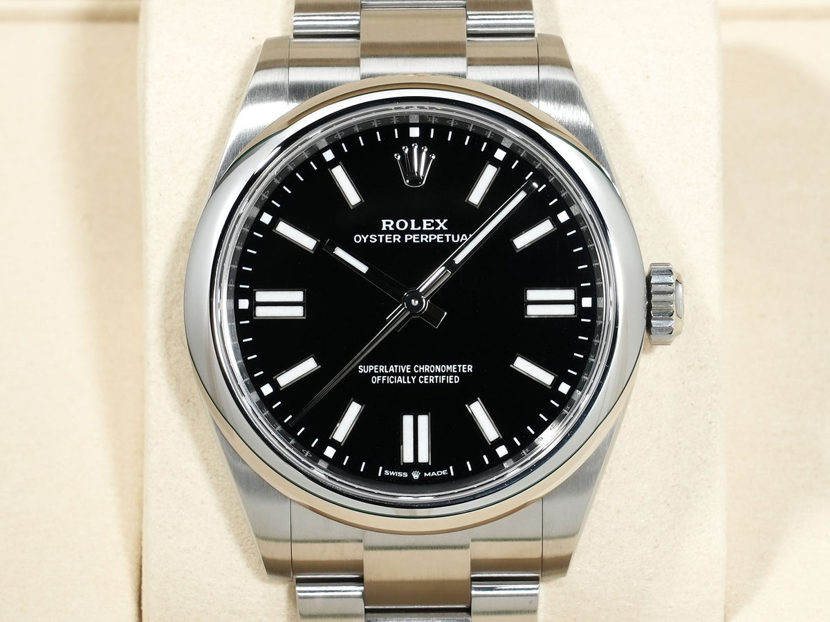ロレックス オイスターパーペチュアル41 Ref.134300 ステンレススチール ブラック文字盤 美品 hi5qr55f