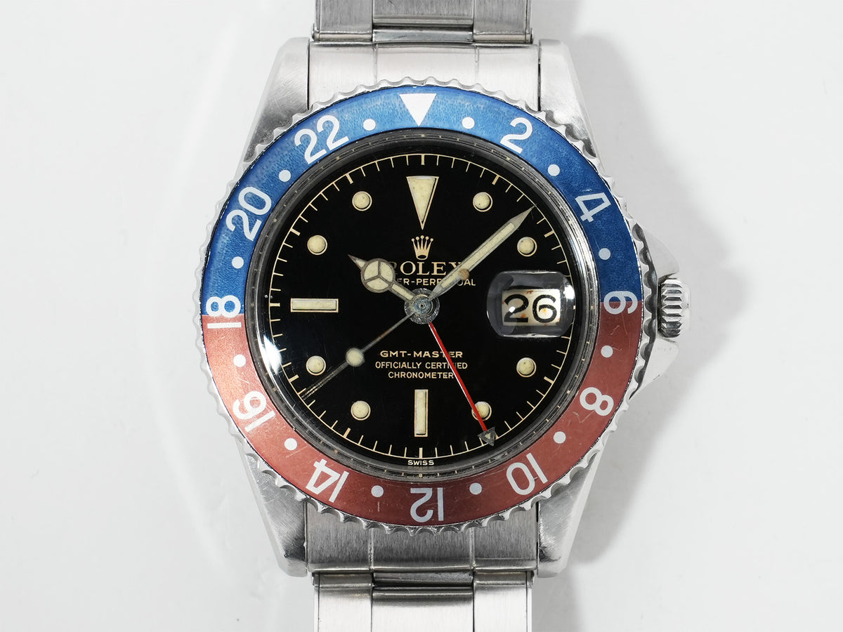 ロレックス GMTマスター Ref.1675 ステンレススチール ブラック文字盤 オイスターブレスレット 中古 z32yhiwg