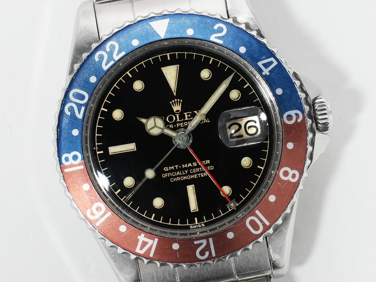 ロレックス GMTマスター Ref.1675 ステンレススチール ブラック文字盤 オイスターブレスレット 中古 z32yhiwg
