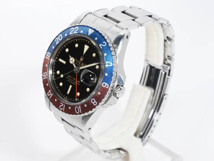 ロレックス GMTマスター Ref.1675 ステンレススチール ブラック文字盤 オイスターブレスレット 中古 z32yhiwg