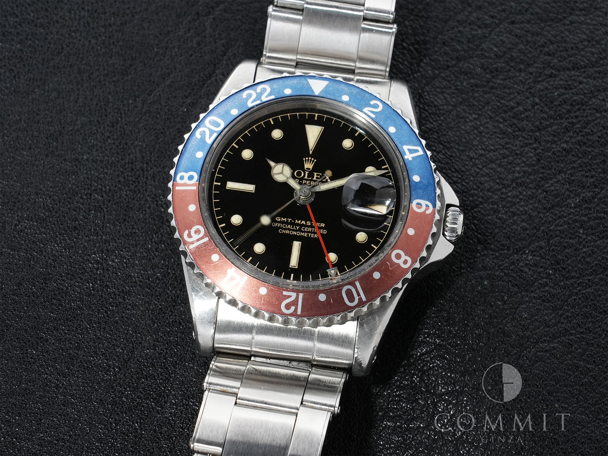 ロレックス GMTマスター Ref.1675 ステンレススチール ブラック文字盤 オイスターブレスレット 中古 z32yhiwg