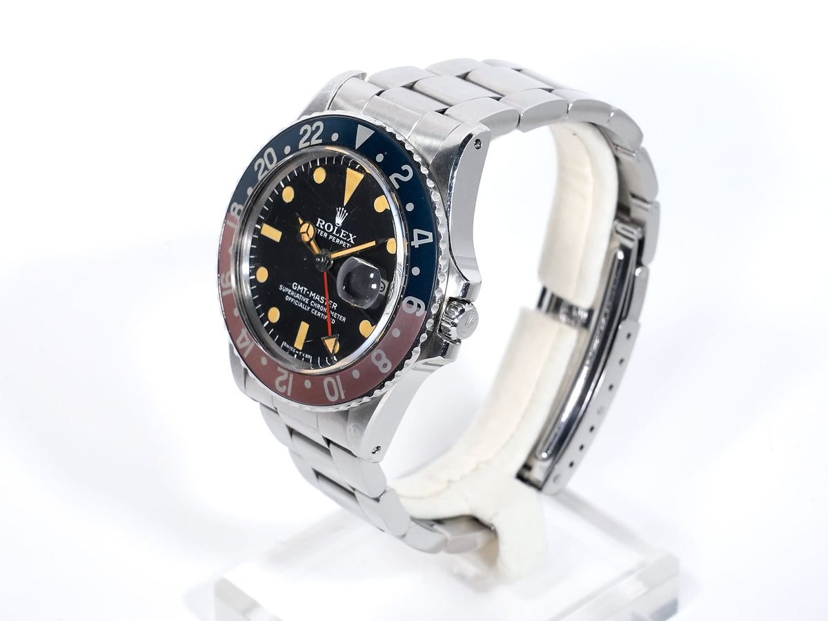 ロレックス GMTマスター Ref.1675 ステンレススチール ブラック文字盤 オイスターブレスレット 中古 5dqusxtk