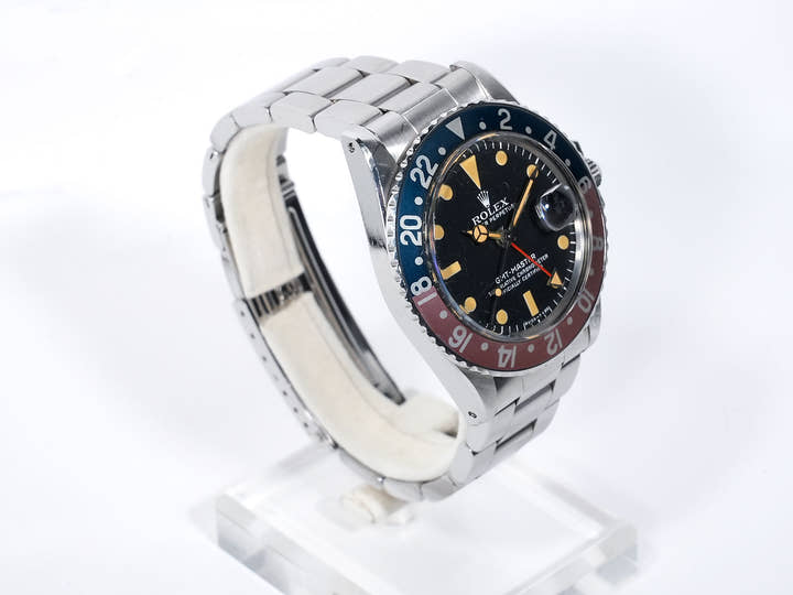 ロレックス GMTマスター Ref.1675 ステンレススチール ブラック文字盤 オイスターブレスレット 中古 5dqusxtk