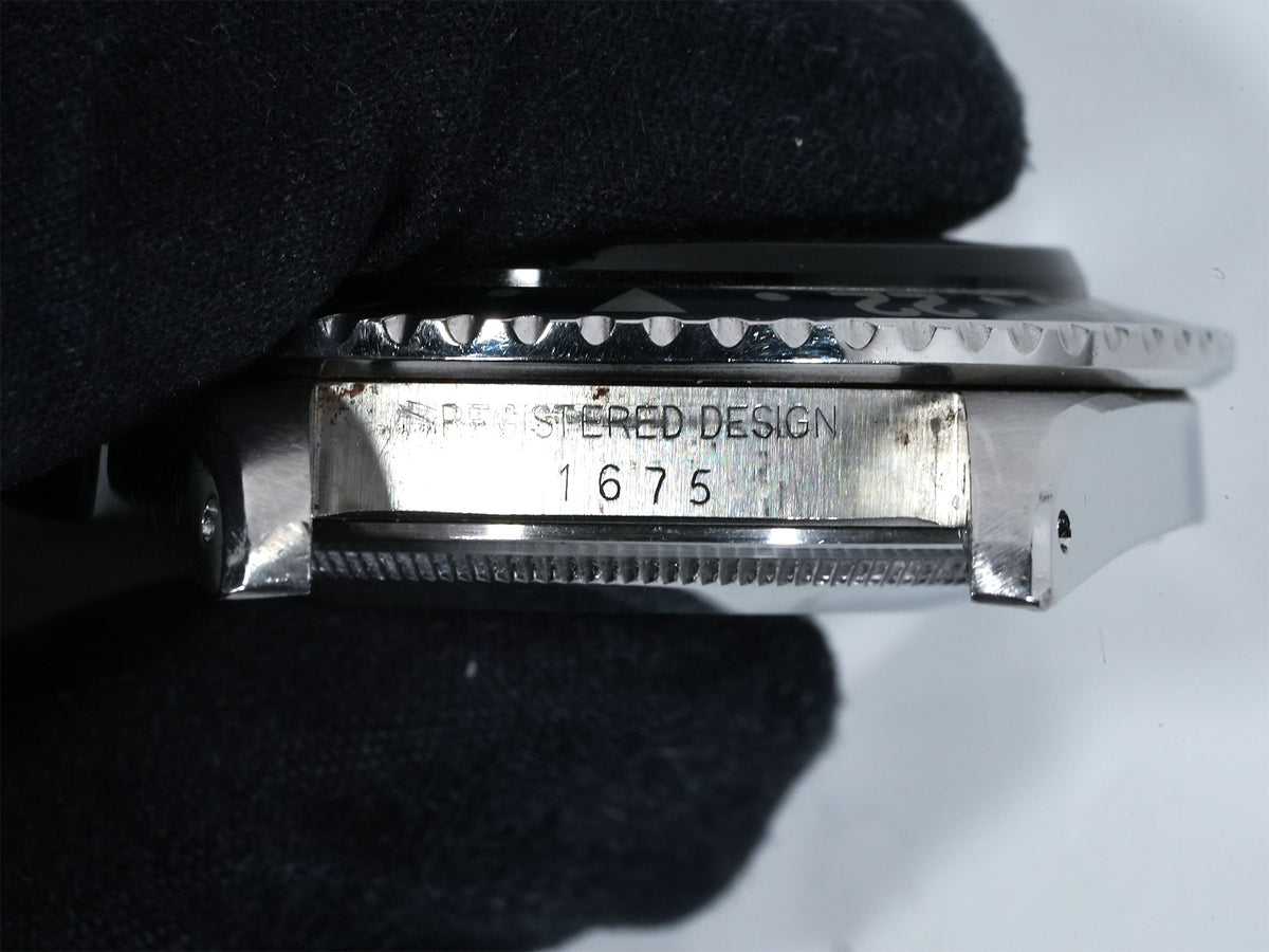 ロレックス GMTマスター Ref.1675 ステンレススチール ブラック文字盤 オイスターブレスレット 中古 5dqusxtk