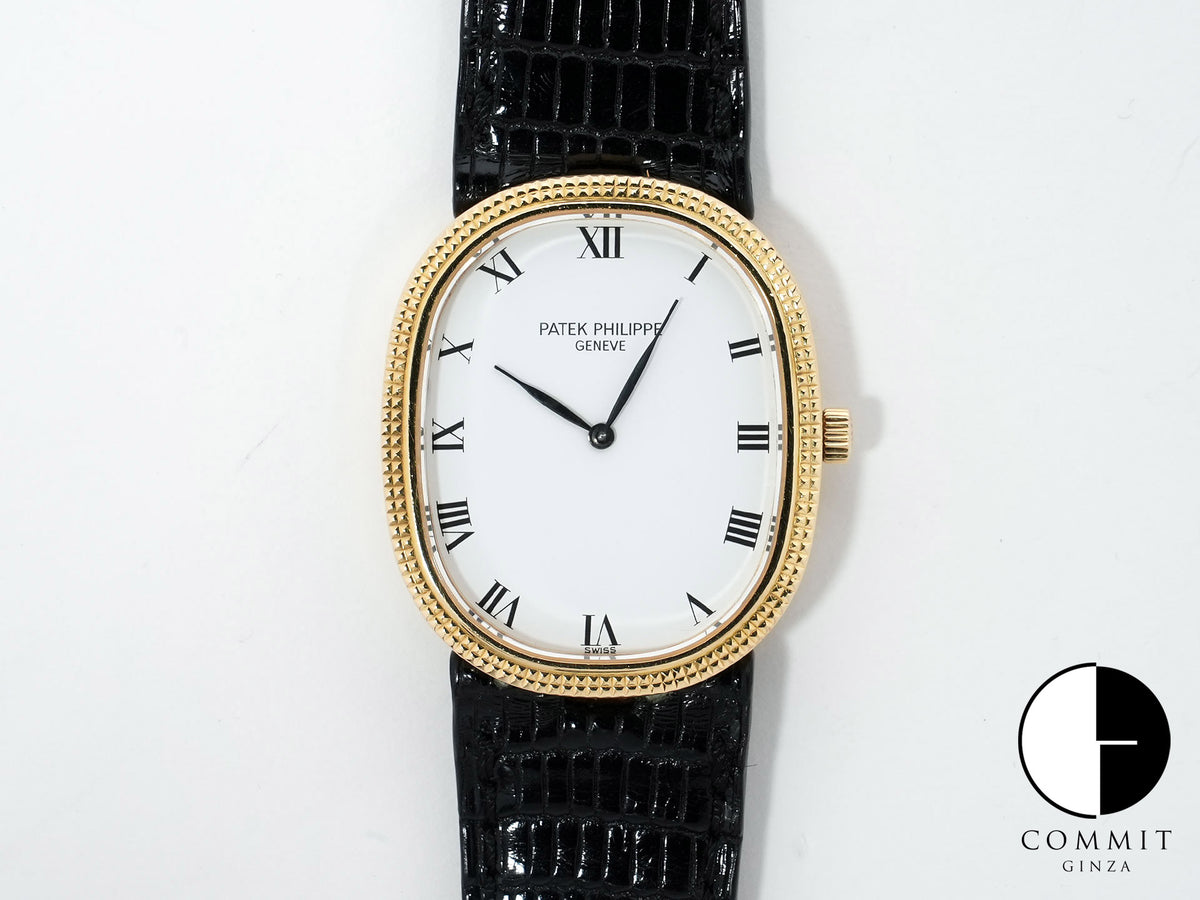 Patek Philippe Golden Ellipse Ref. 3986J Yellow Gold White Dial Pre-owned rexwkp99