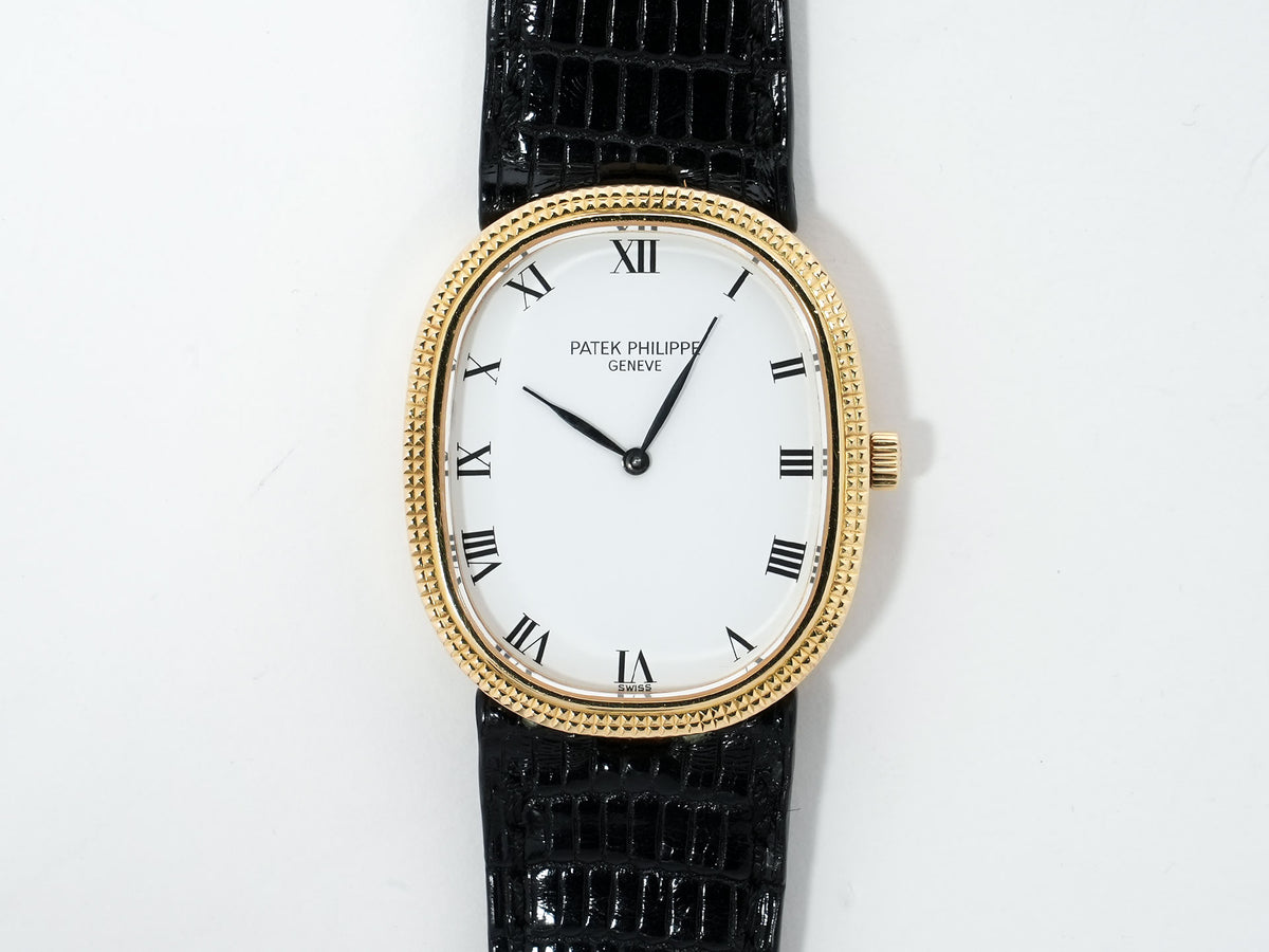 Patek Philippe Golden Ellipse Ref. 3986J Yellow Gold White Dial Pre-owned rexwkp99