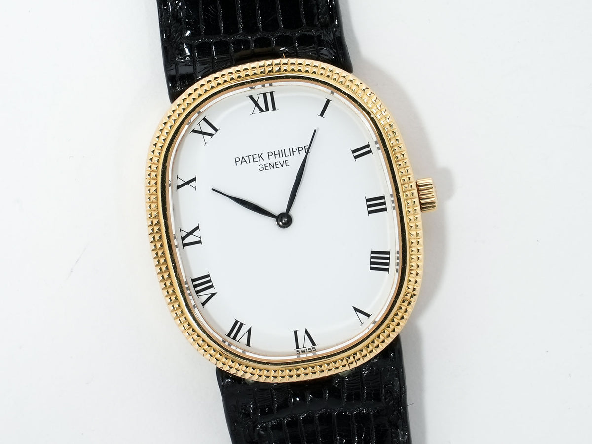 Patek Philippe Golden Ellipse Ref. 3986J Yellow Gold White Dial Pre-owned rexwkp99