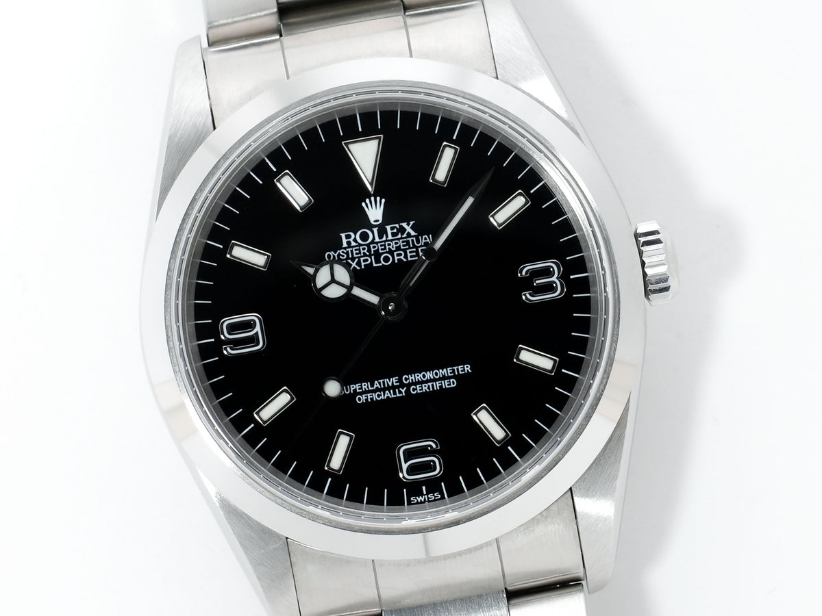 ロレックス エクスプローラーI Ref.14270 ステンレススチール ブラック文字盤 オイスターブレスレット 中古 3xn23x9r