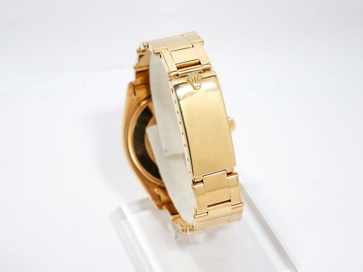 ロレックス オイスターパーペチュアル デイト Ref.1503/8 イエローゴールド シルバー文字盤 中古 vfh5rmkn
