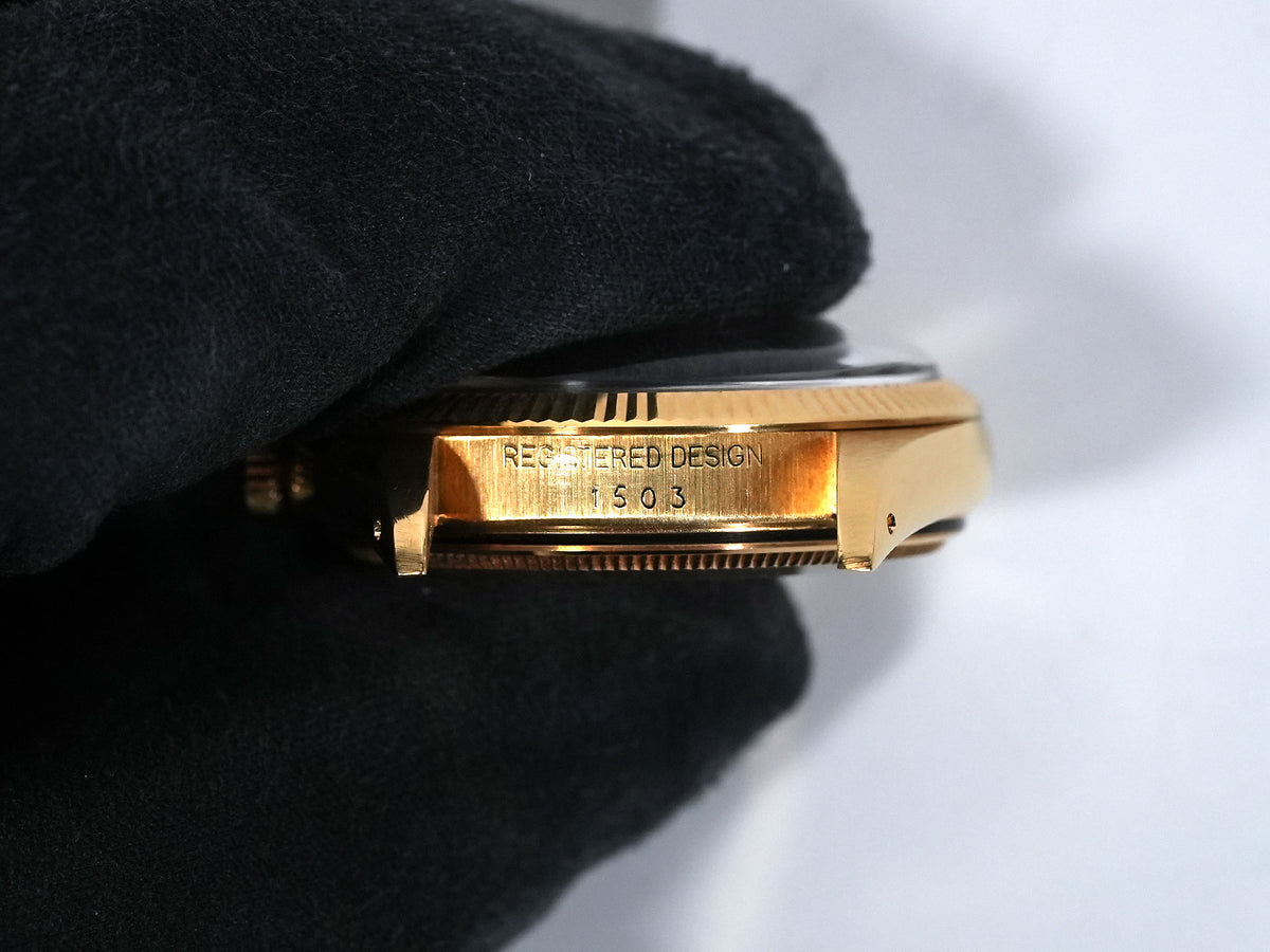 ロレックス オイスターパーペチュアル デイト Ref.1503/8 イエローゴールド シルバー文字盤 中古 vfh5rmkn