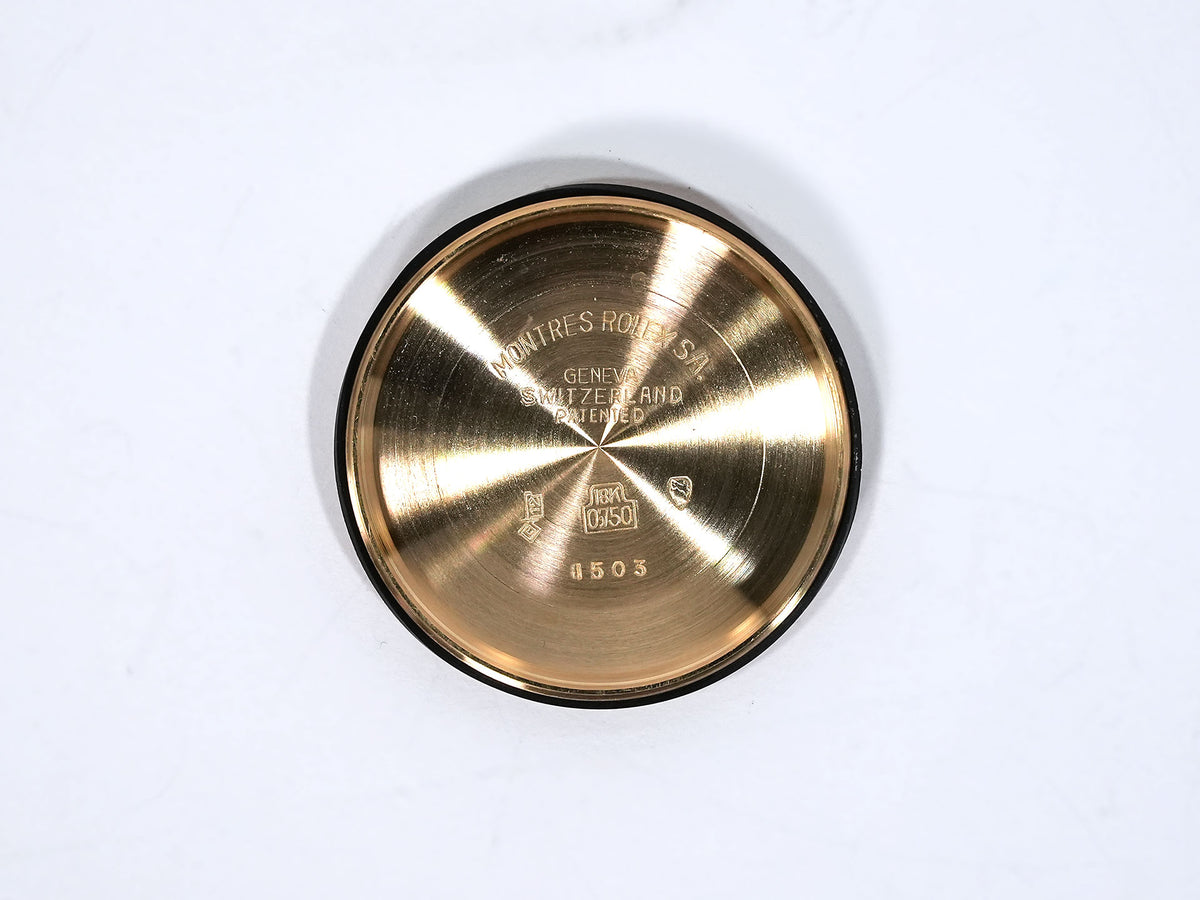 ロレックス オイスターパーペチュアル デイト Ref.1503/8 イエローゴールド シルバー文字盤 中古 vfh5rmkn