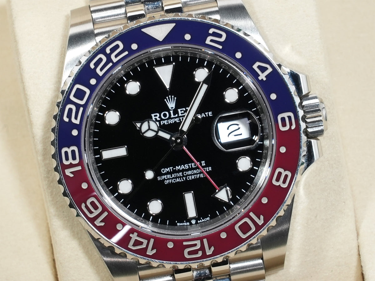 ロレックス GMTマスターII Ref.126710BLRO ステンレススチール ブラック文字盤 ジュビリーブレスレット 中古 frbczqpf