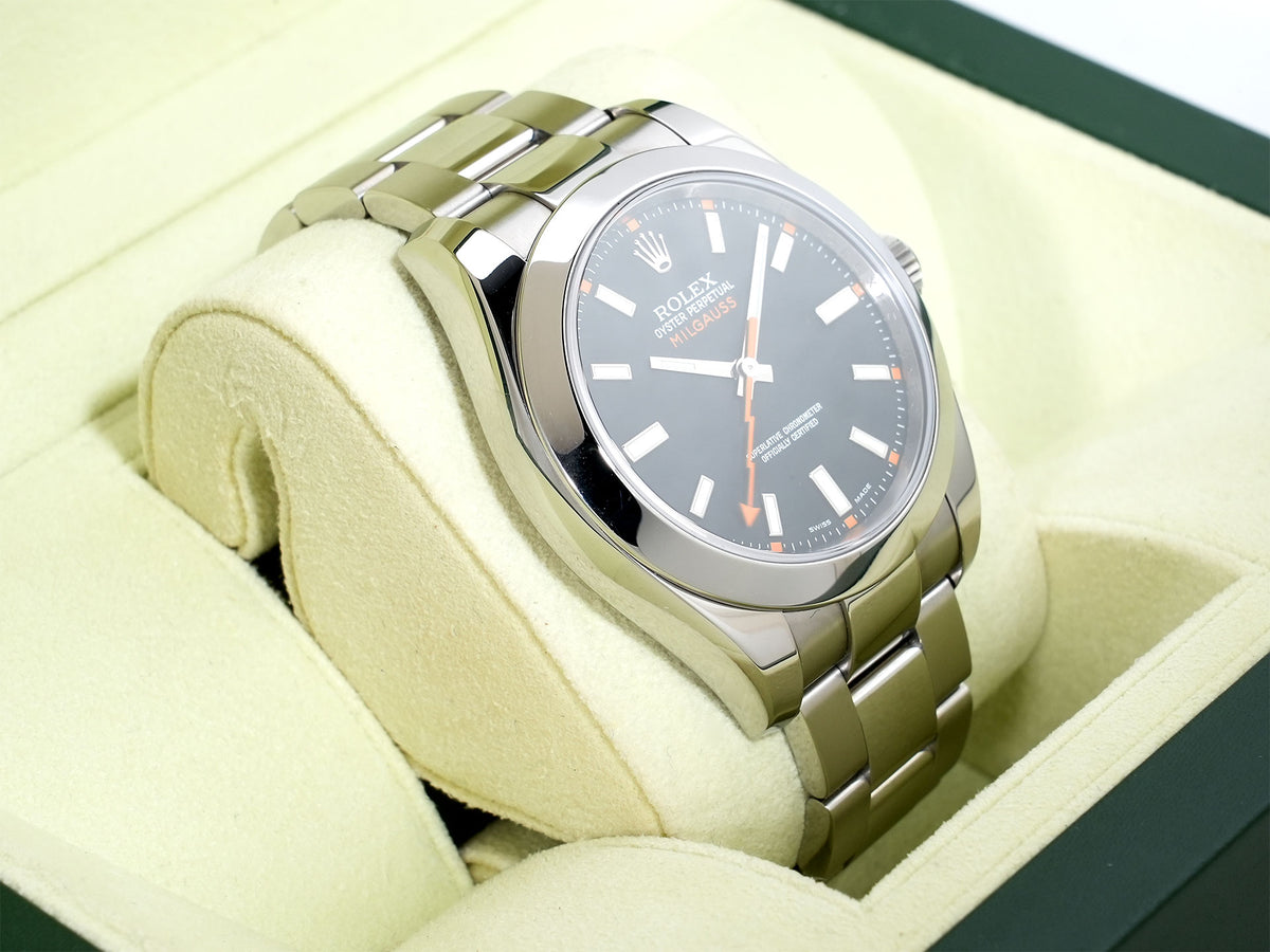 Rolex Milgauss Ref.116400 Stainless Steel Black Dial Pre-owned f83mf8n8