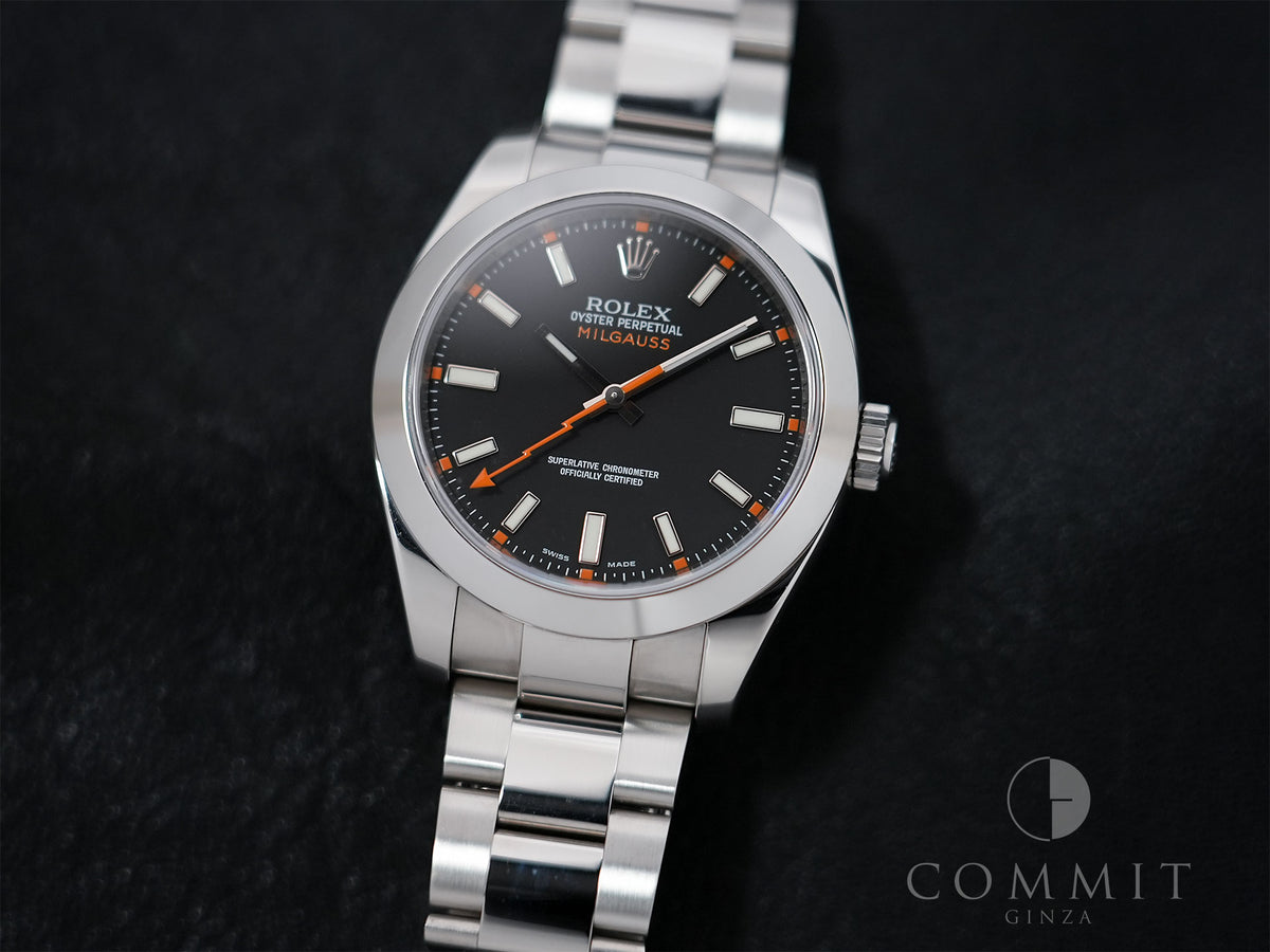 Rolex Milgauss Ref.116400 Stainless Steel Black Dial Pre-owned f83mf8n8