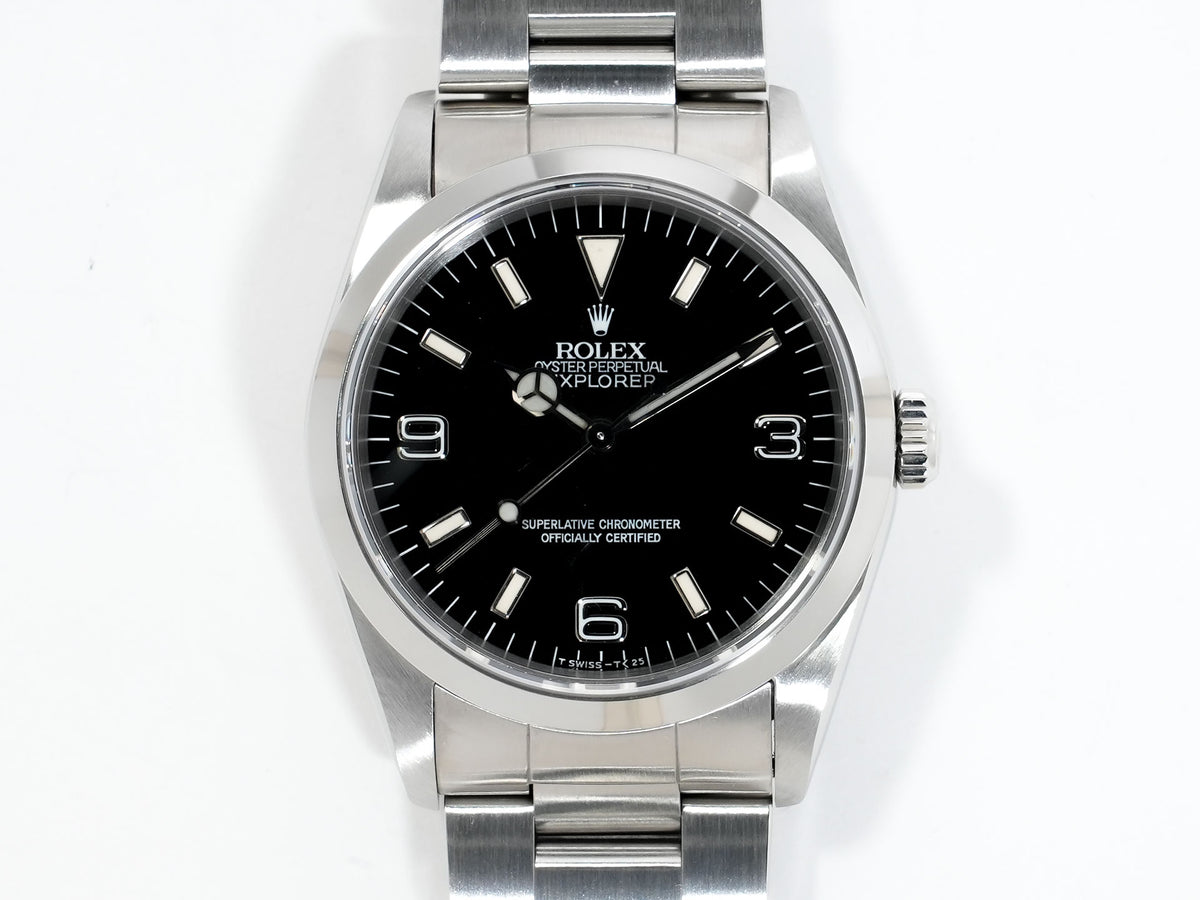 ロレックス エクスプローラーI Ref.14270 ステンレススチール ブラック文字盤 オイスターブレスレット 美中古 8ty4hxjx