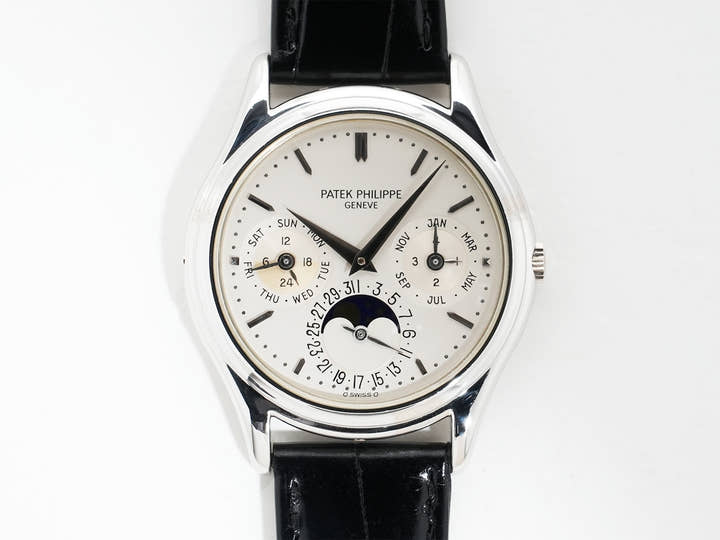 パテックフィリップ パーペチュアルカレンダー Ref.3940P-052 プラチナ シルバー文字盤 中古 fkx74yc6