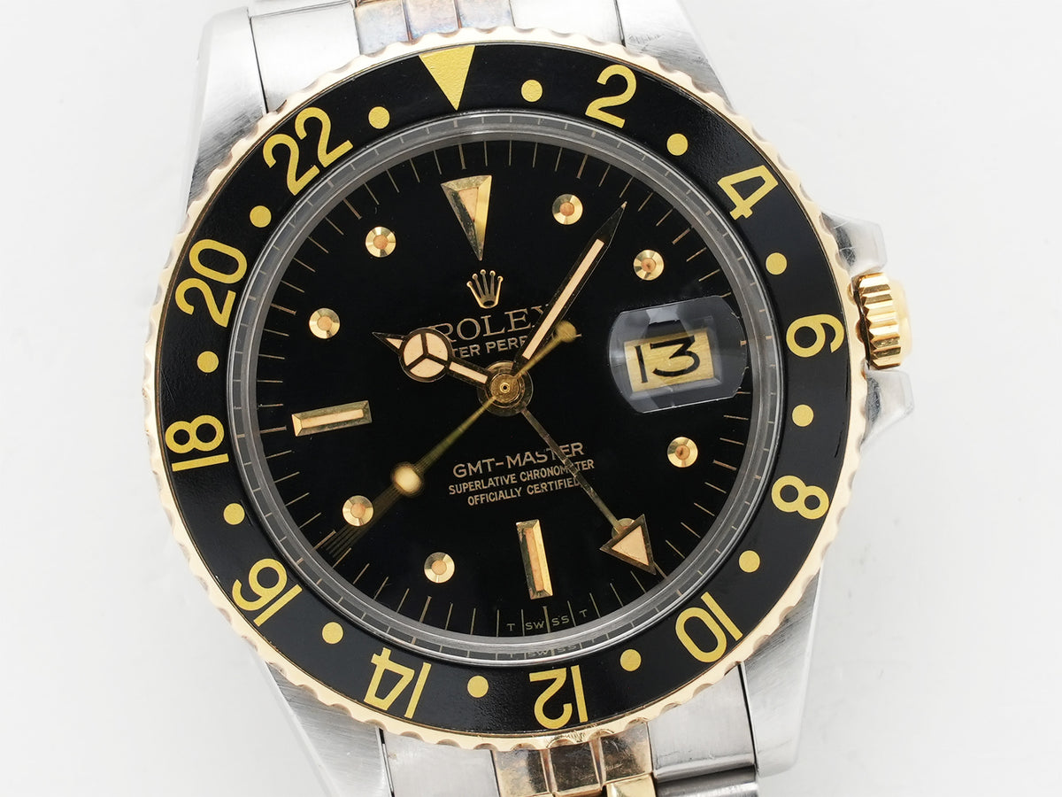 ロレックス GMTマスター Ref.1675/3 ステンレススチール/イエローゴールド ブラック文字盤 ジュビリーブレスレット 中古 miwuvqp2