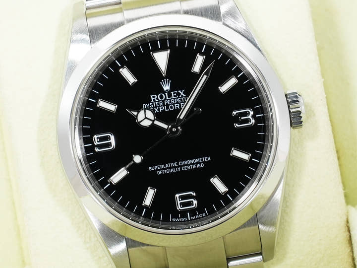 ロレックス エクスプローラーI Ref.114270 ステンレススチール ブラック文字盤 オイスターブレスレット 中古 8saoy2n7