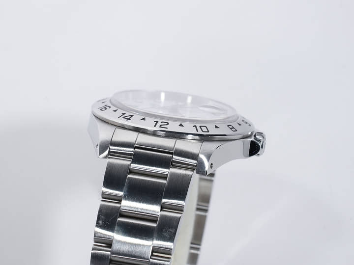 ロレックス エクスプローラーII Ref.16570 ステンレススチール ホワイト文字盤 オイスターブレスレット 中古 ptraigfe