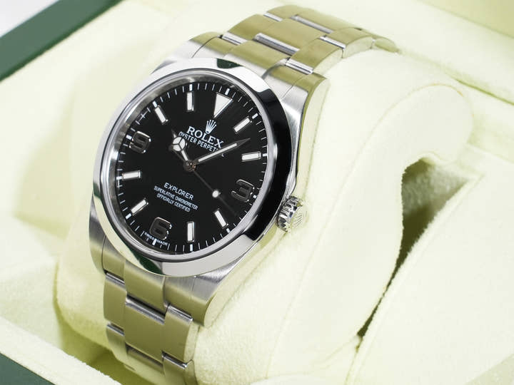 ロレックス エクスプローラーI Ref.214270 ステンレススチール ブラック文字盤 オイスターブレスレット 中古 e5r8ncb8