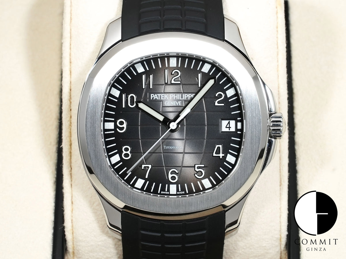 パテックフィリップ アクアノート TIFFANY＆CO. Ref.5167/1A-001 ステンレススチール ブラック文字盤 美中古 zrxr5j3t