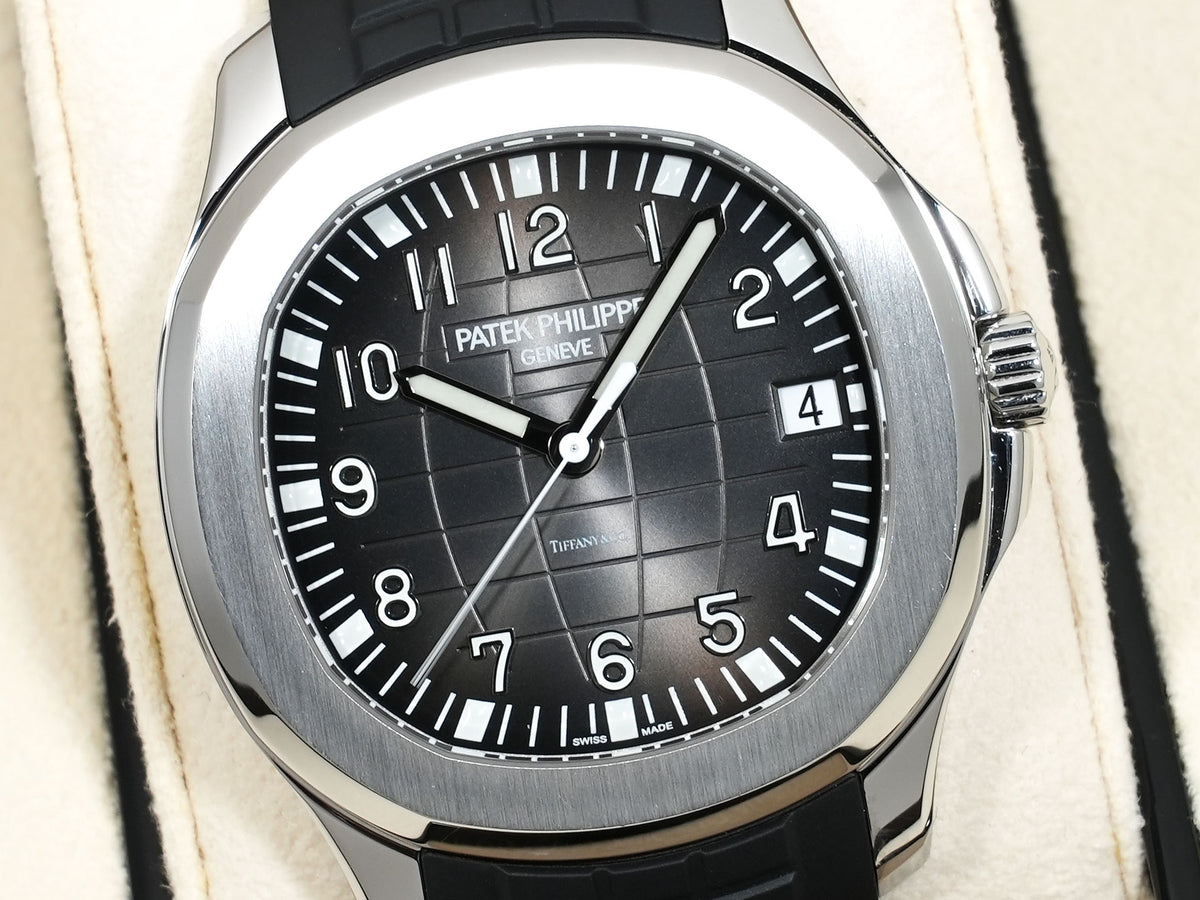パテックフィリップ アクアノート TIFFANY＆CO. Ref.5167/1A-001 ステンレススチール ブラック文字盤 美中古 zrxr5j3t